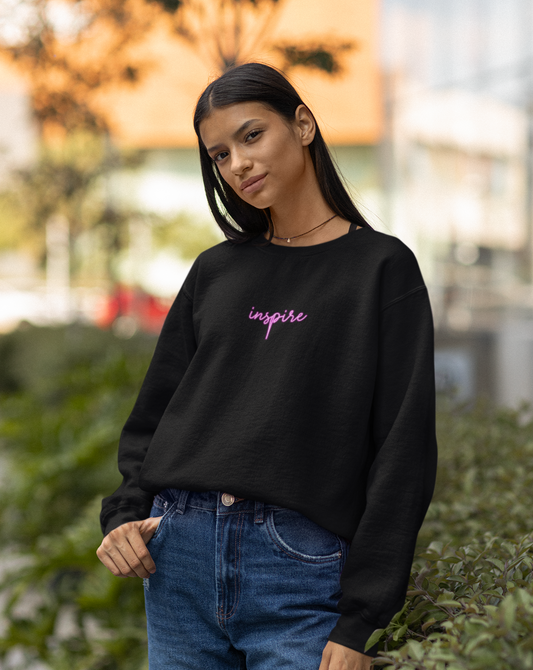 Sweatshirt "Inspire" - Design Minimaliste en Broderie
