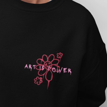 Sweat unisexe minimaliste logo "Art Is Power"
