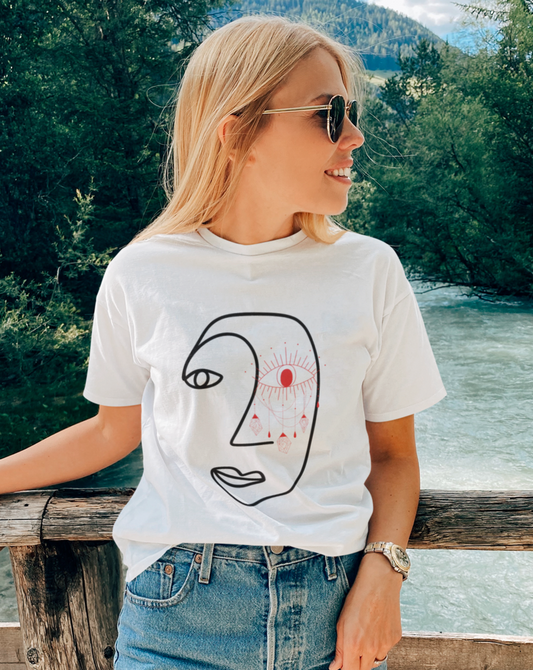 T-Shirt Ample pour Femme minimaliste eye
