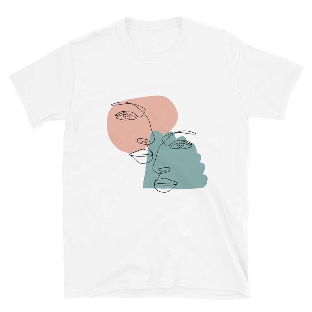 T-shirt Unisexe imprimé twin minimaliste