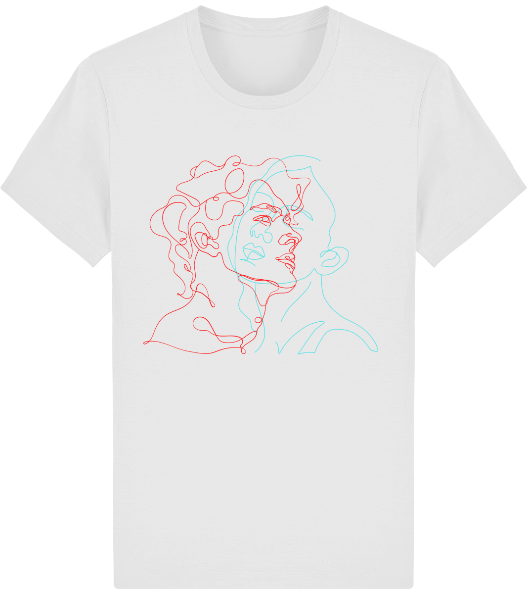 T-shirt basique Unisexe personnalisé un baiser minimaiste - Coton Bio